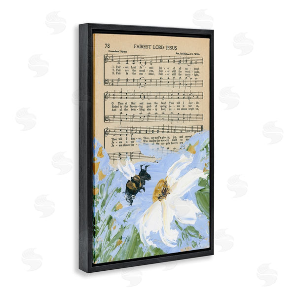 Stupell Industries Lucille Price | Floral Music Hymn