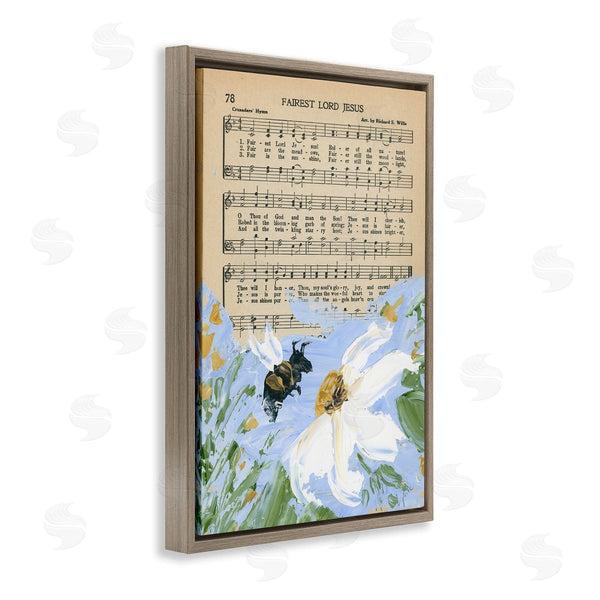 Stupell Industries Lucille Price | Floral Music Hymn