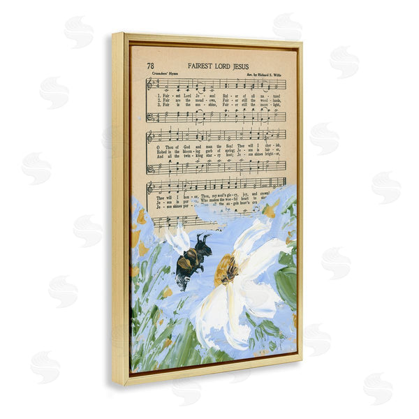 Stupell Industries Lucille Price | Floral Music Hymn