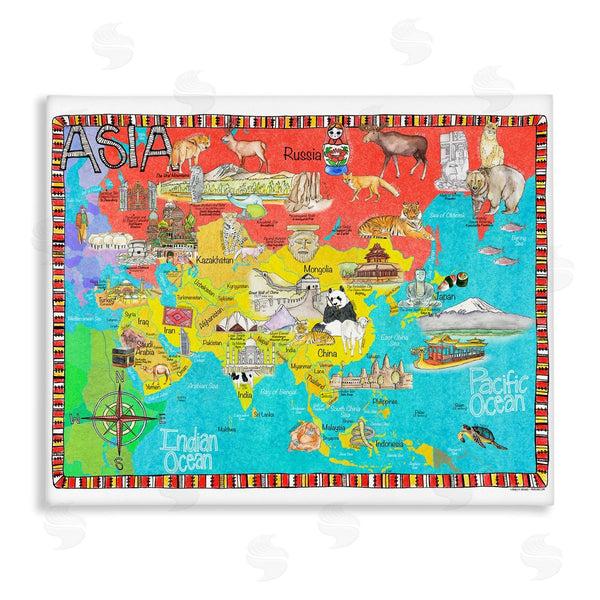 stupell industries Marley Ungaro | Asian Animal Map