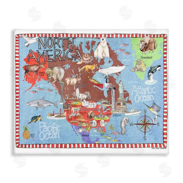 stupell industries Marley Ungaro | North America Map