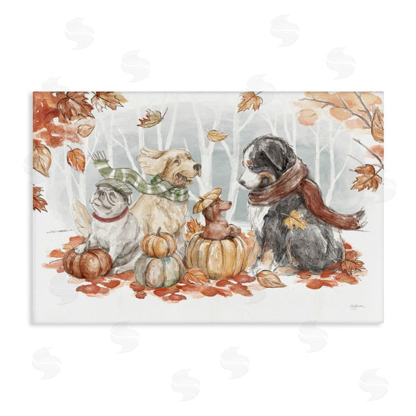 stupell industries Mary Urban | Autumn Fun Dogs