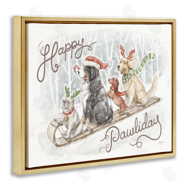 Stupell Industries Mary Urban | Happy Pawliday Dogs