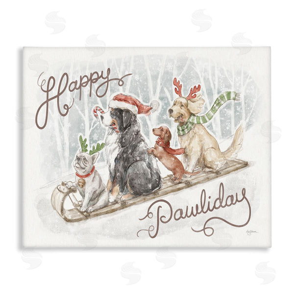 stupell industries Mary Urban | Happy Pawliday Dogs