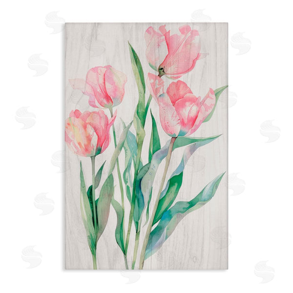stupell industries Maya Blooms | Pink Tulip Blossoms
