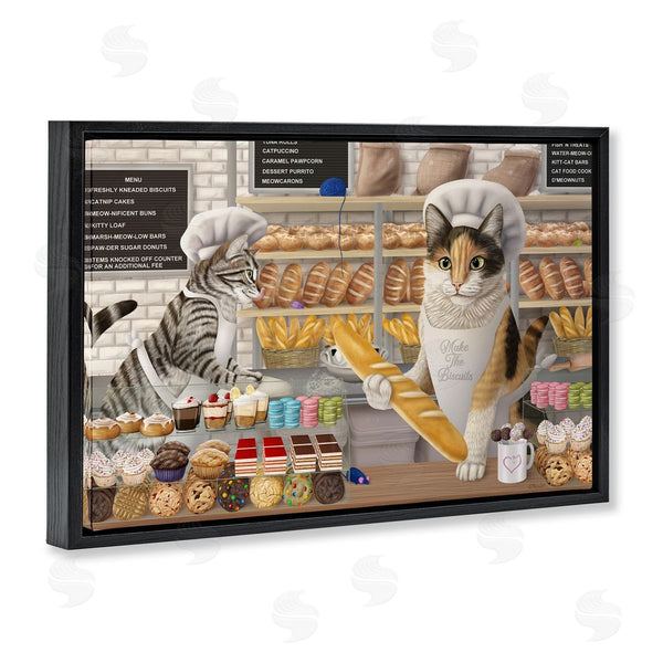 Stupell Industries Mehu Art | Meow Bakery Funny Cats