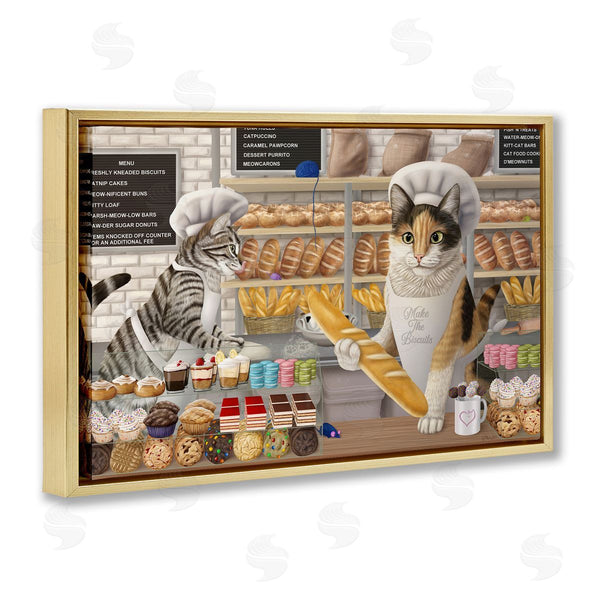 Stupell Industries Mehu Art | Meow Bakery Funny Cats