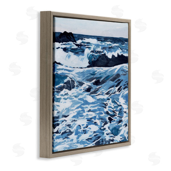 Stupell Industries Melissa Wang | Blue Coastal Waves