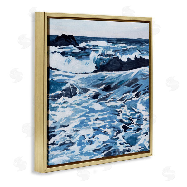 Stupell Industries Melissa Wang | Blue Coastal Waves