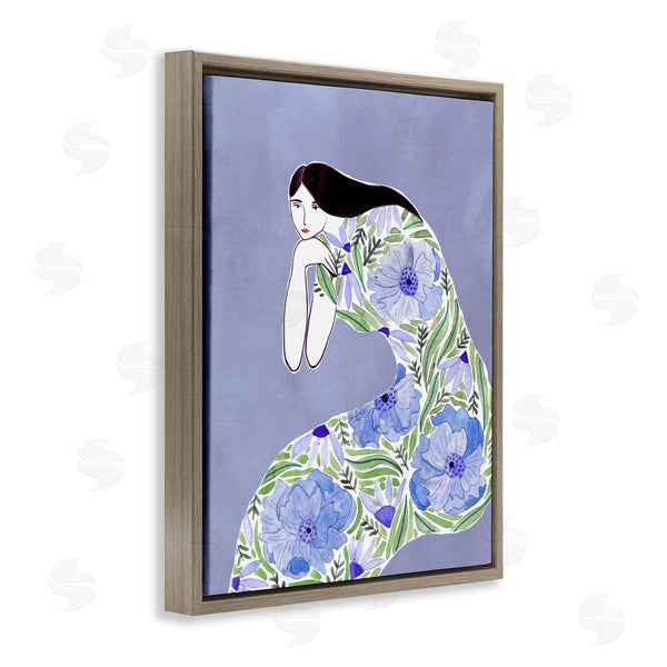 Stupell Industries Melissa Wang | Blue Floral Dress
