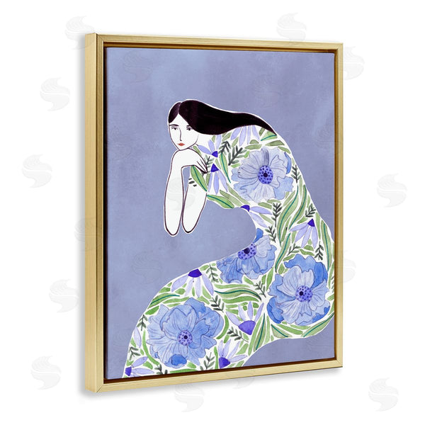 Stupell Industries Melissa Wang | Blue Floral Dress