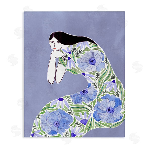 stupell industries Melissa Wang | Blue Floral Dress