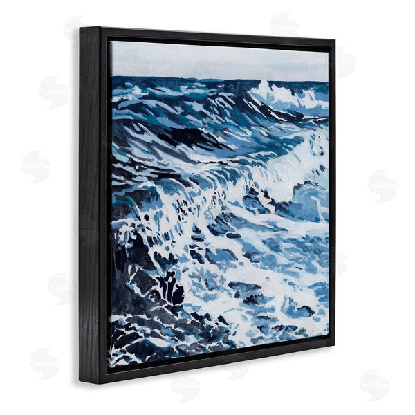 Stupell Industries Melissa Wang | Blue Rolling Waves