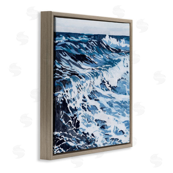 Stupell Industries Melissa Wang | Blue Rolling Waves