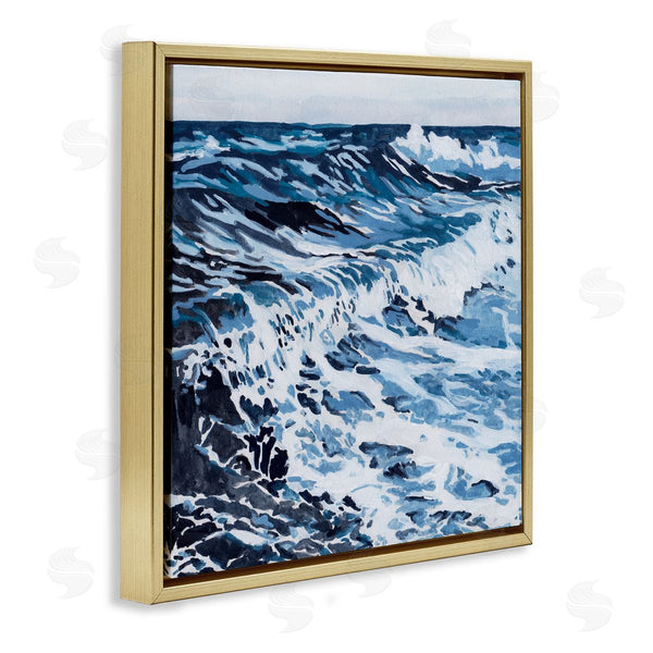Stupell Industries Melissa Wang | Blue Rolling Waves