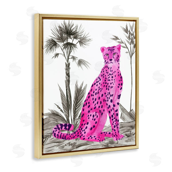 Stupell Industries Melissa Wang | Neon Leopard Prowl