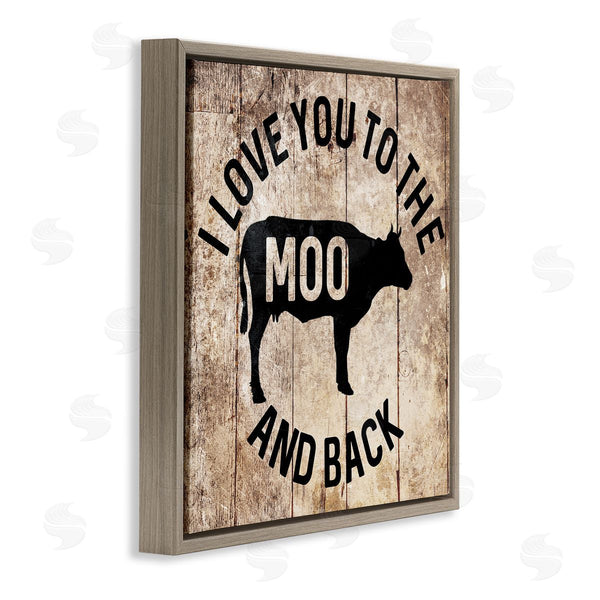 Stupell Industries Milli Villa | Moo & Back Funny Cow