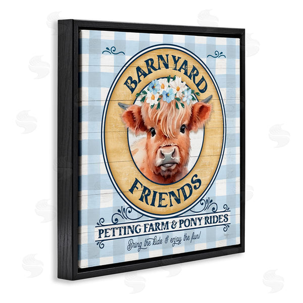 Stupell Industries Mollie B. | Barnyard Friends Plaid