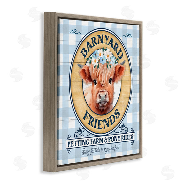 Stupell Industries Mollie B. | Barnyard Friends Plaid