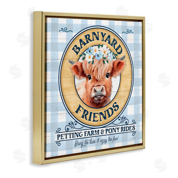 Stupell Industries Mollie B. | Barnyard Friends Plaid