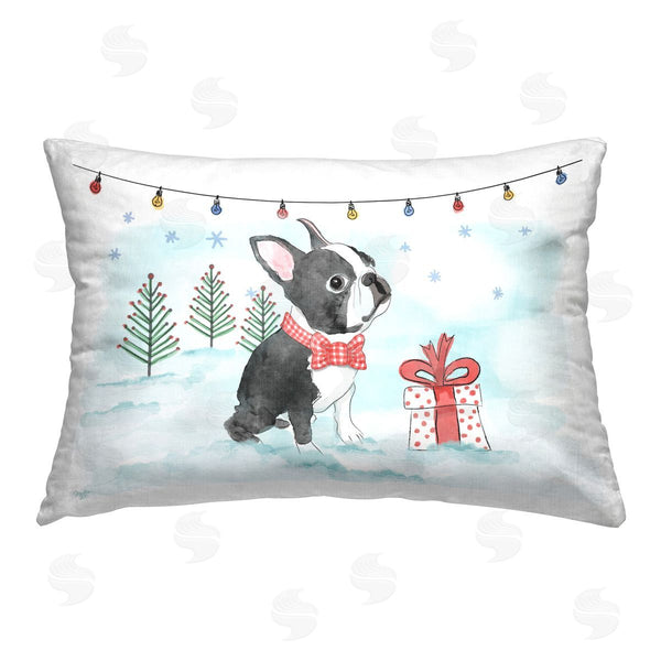 stupell industries Mollie B. | Snowy Boston Terrier