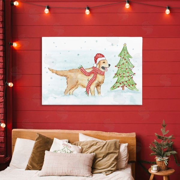 Stupell Industries Mollie B. | Snowy Labrador Scene