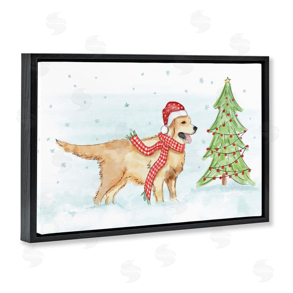 Stupell Industries Mollie B. | Snowy Labrador Scene