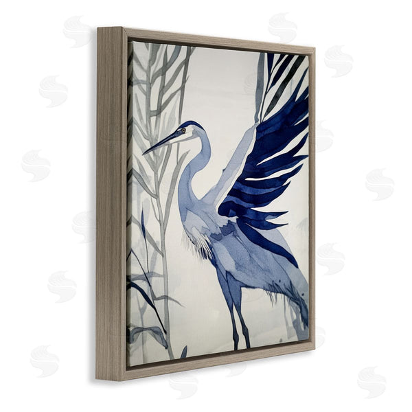 Stupell Industries Mona Grace | Whimsical Blue Heron
