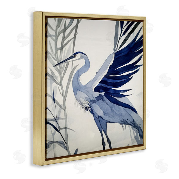 Stupell Industries Mona Grace | Whimsical Blue Heron
