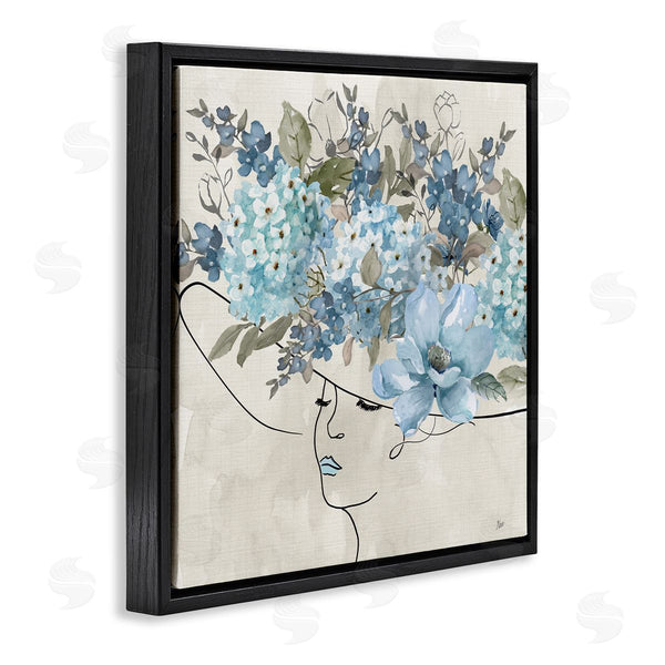 Stupell Industries Nan | Blue Floral Hat