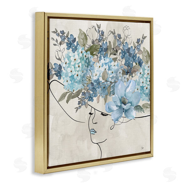 Stupell Industries Nan | Blue Floral Hat