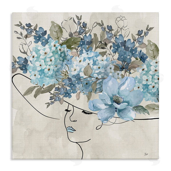stupell industries Nan | Blue Floral Hat