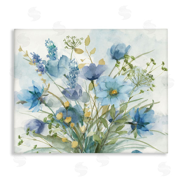 stupell industries Nan | Blue Toned Wild Flowers