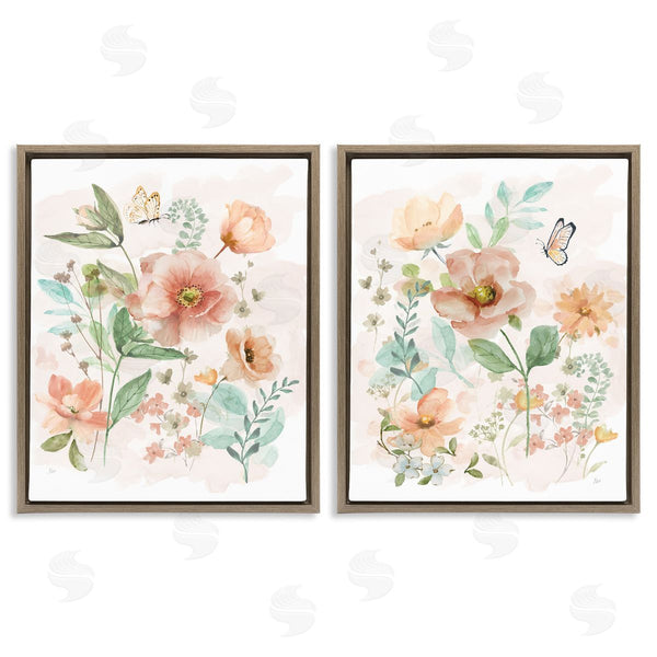 Stupell Industries Nan | Blush Blooms & Butterflies