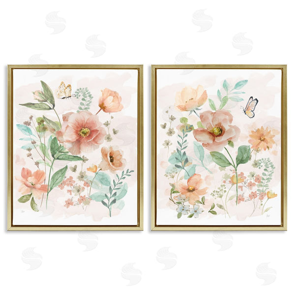 Stupell Industries Nan | Blush Blooms & Butterflies