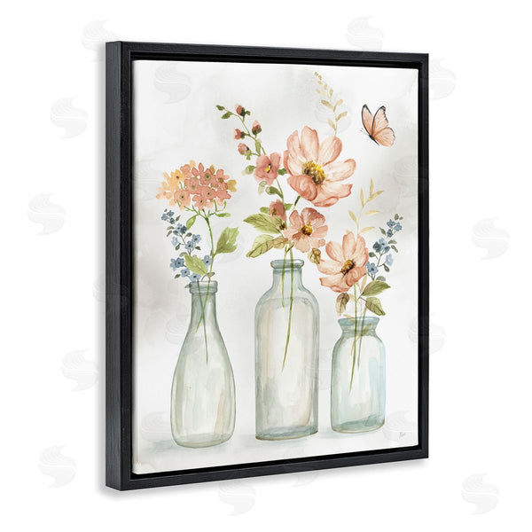 Stupell Industries Nan | Butterfly & Pink Florals
