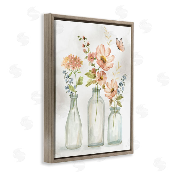 Stupell Industries Nan | Butterfly & Pink Florals