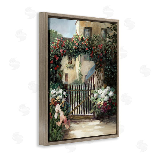 Stupell Industries Nan | Courtyard Gate With Florals