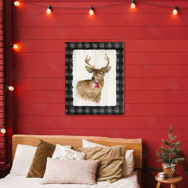 Stupell Industries Nan | Deer With Red Bell