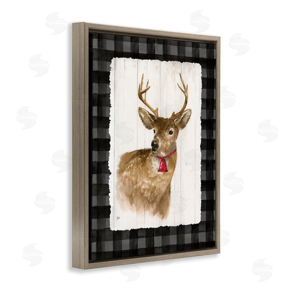 Stupell Industries Nan | Deer With Red Bell