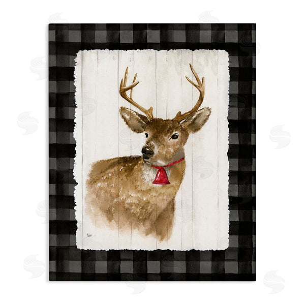 stupell industries Nan | Deer with Red Bell