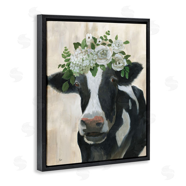 Stupell Industries Nan | Floral Crown Cow