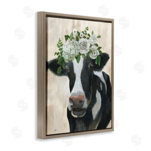 Stupell Industries Nan | Floral Crown Cow