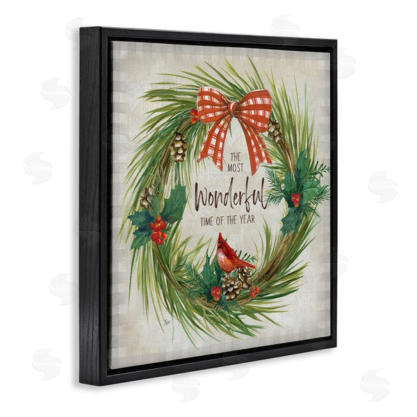 Stupell Industries Nan | Most Wonderful Time Wreath