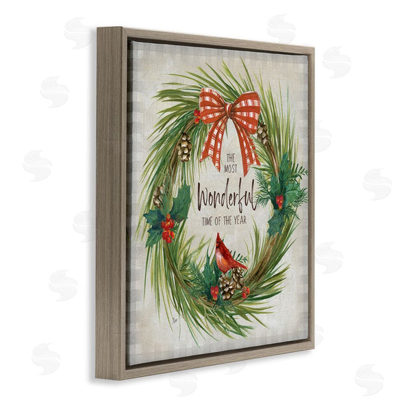 Stupell Industries Nan | Most Wonderful Time Wreath