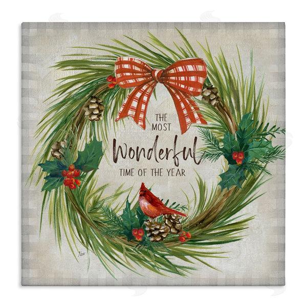 stupell industries Nan | Most Wonderful Time Wreath