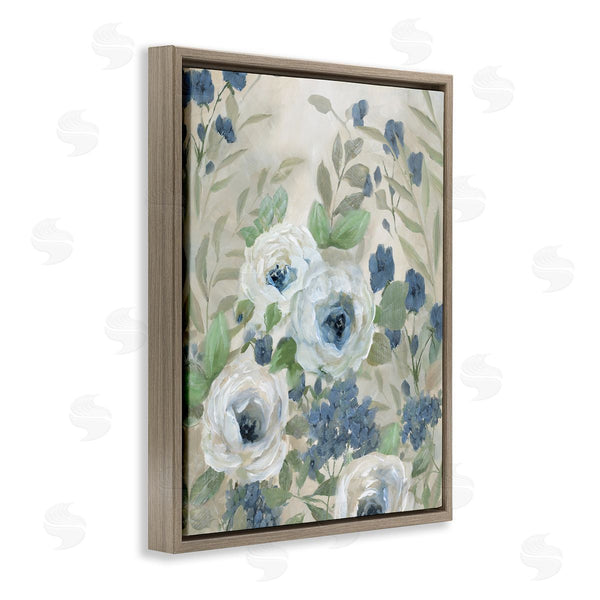 Stupell Industries Nan | Muted Blue & White Blossoms