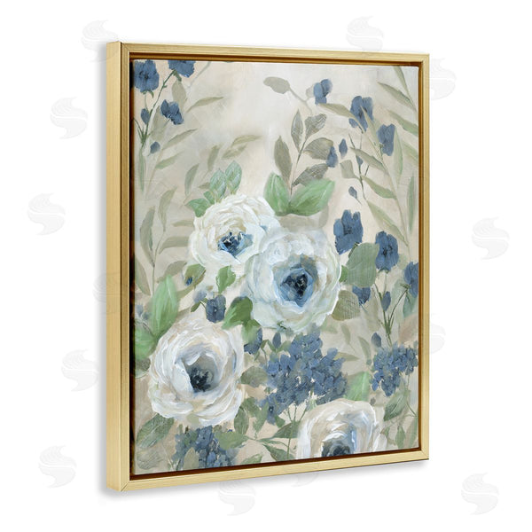 Stupell Industries Nan | Muted Blue & White Blossoms