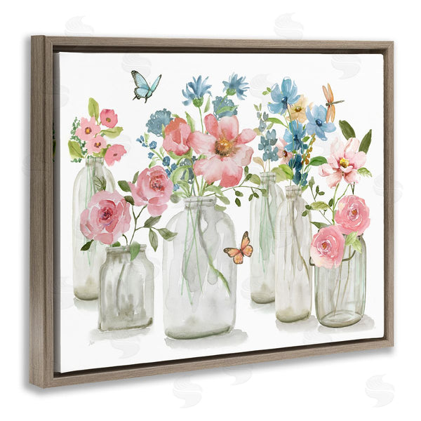 Stupell Industries Nan | Pink & Blue Flowers