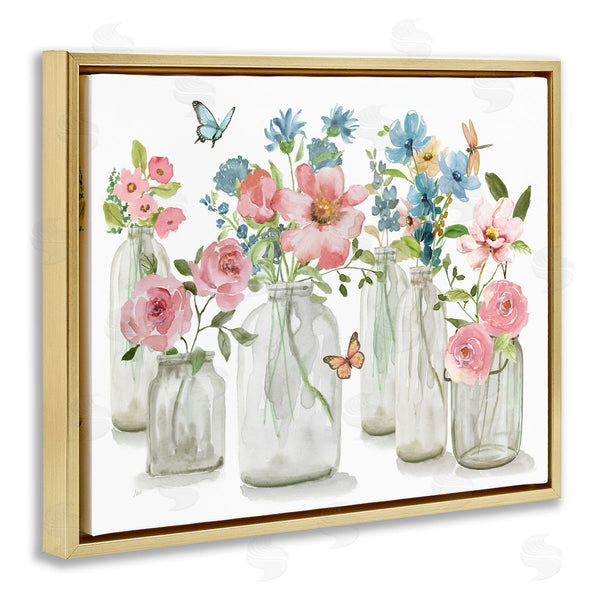 Stupell Industries Nan | Pink & Blue Flowers